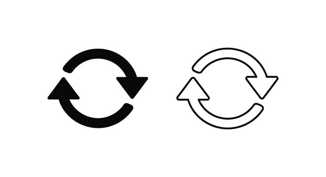 Sync arrows silhouette synchronize update refresh loop