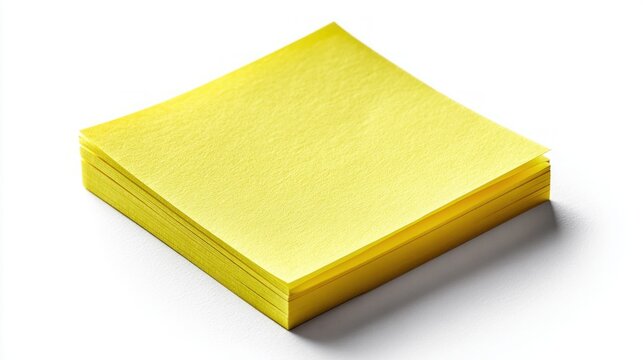 Bright yellow stack of adhesive note paper