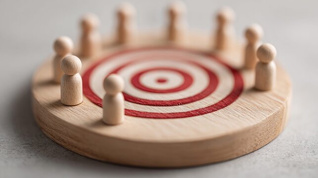 Teamwork concept with a clear strategic target