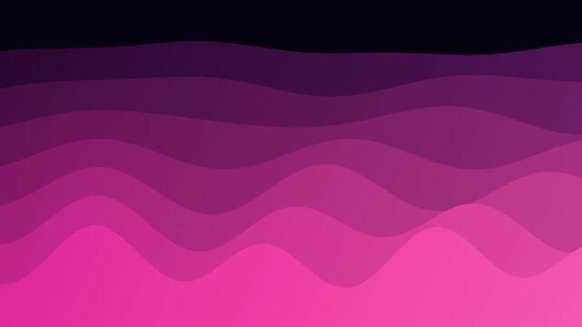 Smooth gradient waves in motion with vibrant pink and purple hues, abstract animation clip