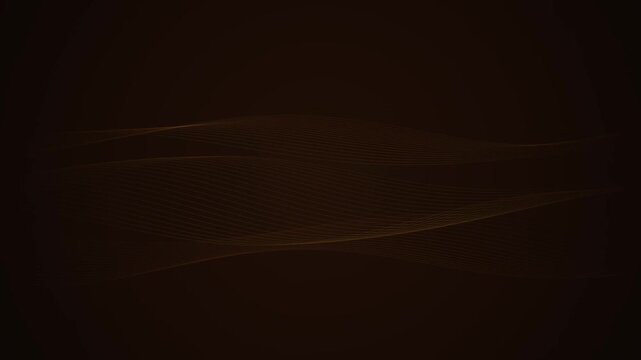 Abstract flowing golden waves of light particles in motion video footage clip