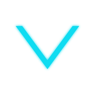 Blue Scroll down icon