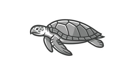 Turtle swimming in the ocean water. © Nur