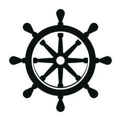 Ship wheel icon symbol steering navigation © Snapvion