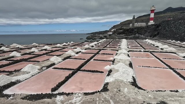 Salt flats in Fuencaliente, La Palma, Canary Islands, Spain