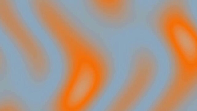 Abstract Patternting Shapes in Bright Orange and Blue Swirls Creating Soft Motion