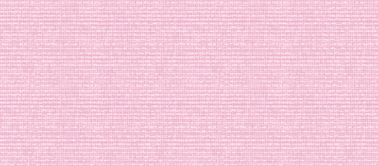 Plakat Pink burlap linen seamless realistic texture. Linen fabric cloth woven pattern. Rough woven hessian textile. Canvas cotton backdrop bg. Vector illustration