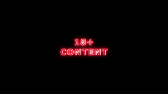 18+ Adult Only Headline Animation.Adults only sign commercial explicit content. Sensitive content sign opening video. Censor Icon warning adult ,Adults Only Sign Animation. 4K animation video