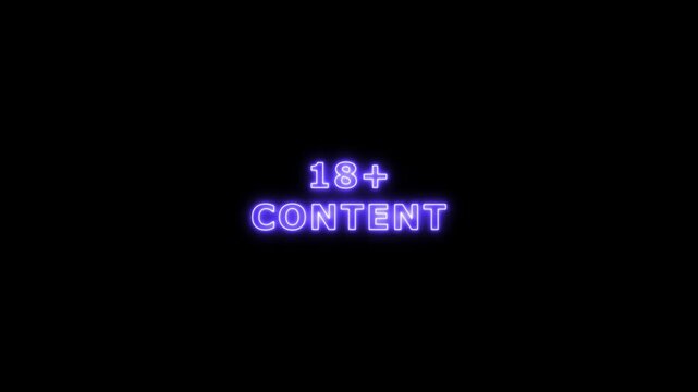 18+ Adult Only Headline Animation.Adults only sign commercial explicit content. Sensitive content sign opening video. Censor Icon warning adult ,Adults Only Sign Animation. 4K animation video
