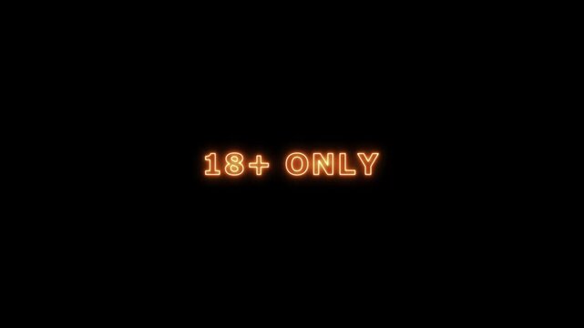 18+ Adult Only Headline Animation.Adults only sign commercial explicit content. Sensitive content sign opening video. Censor Icon warning adult ,Adults Only Sign Animation. 4K animation video
