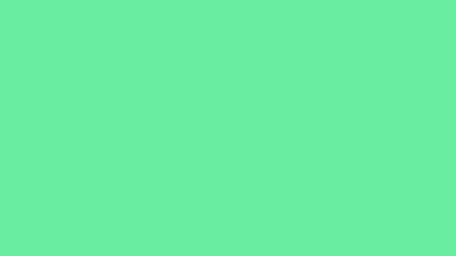 Flat Animated White Airplane Transition From Blue To Green Background With Floating Bubbles