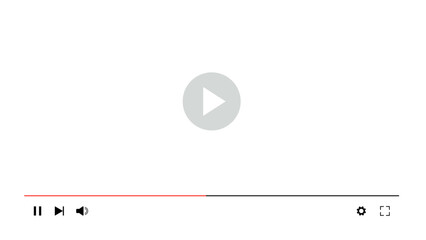 clean video player user interface template. clean video player user interface template for multimedia streaming and online education apps © Sabbir