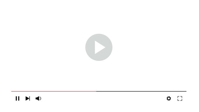 clean video player user interface template. clean video player user interface template for multimedia streaming and online education apps