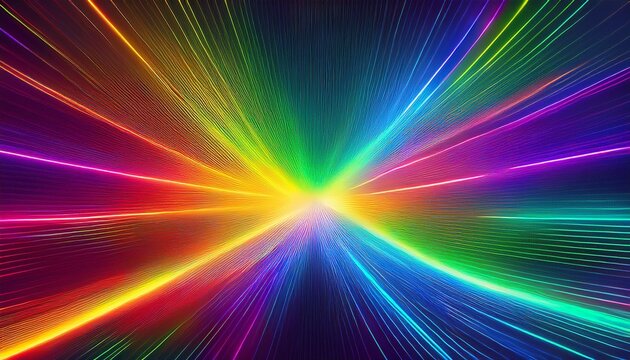 Neon Prism Rainbow Overlay With Abstract Aurora Glare Texture