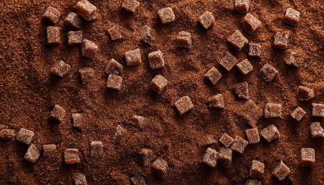 Dark Chocolate Brown Sugar Like Grainy Texture Background