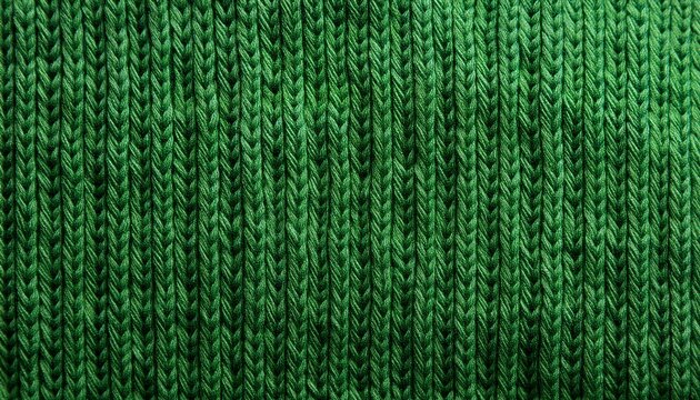 Green Knitted Fabric Texture