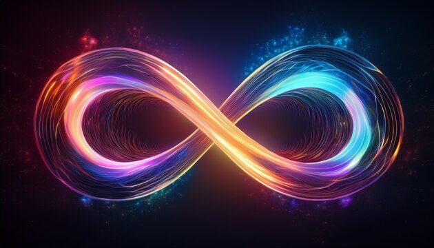 Glowing Infinity Symbol In Dreamy Colors