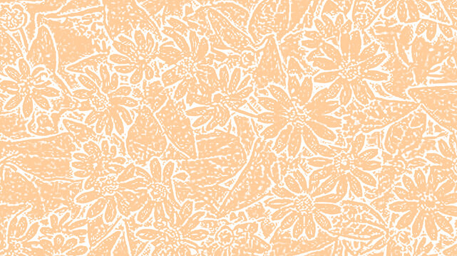 Elegant and subtle abstract floral pattern with white outline flowers on a soft peach beige background. Ideal for wedding stationery, delicate packaging, textile prints, and warm backdrops.