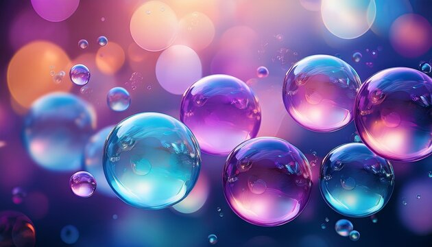 colorful bubbles float against vibrant blurred background of purple and blue hues creating dreamy and whimsical atmosphere.jpg