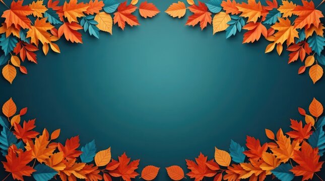 Festive thanksgiving background with autumn leaves perfect for holiday invitations and graphic design