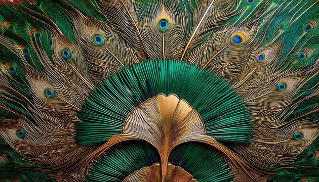 stunning peacock feather fans vibrant emerald and gold tones for elegant event design exotic themes and unique decor originally a scalable graphic.jpg