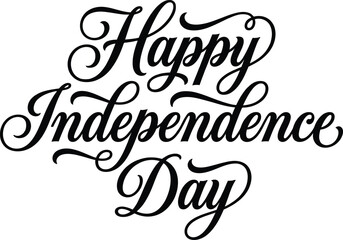 Happy independence day calligraphy patriotic celebration national day greetings © Tamanna