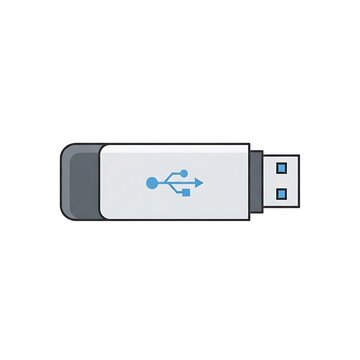 USB Flash Drive Isolated on White Background.