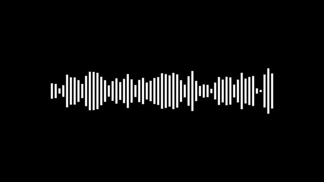 Abstract music waves oscillation. Futuristic sound wave visualization. wave form Audio. Seamless loop, Motion graphics of Digital interface element