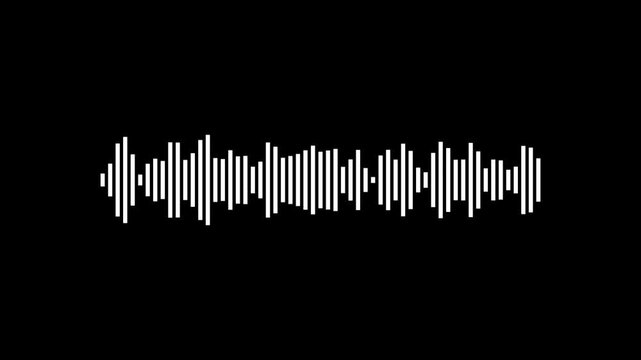 Abstract music waves oscillation. Futuristic sound wave visualization. wave form Audio. Seamless loop, Motion graphics of Digital interface element