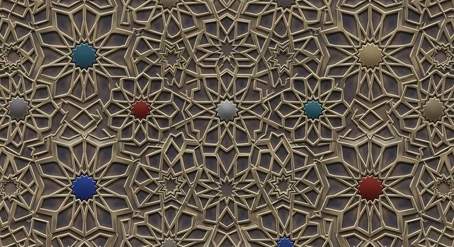 Intricate islamic geometric pattern