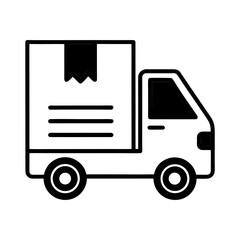 Fototapeta premium vector delivery truck icon