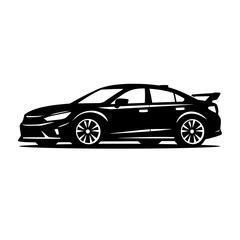 Fototapeta premium Sport Sedan Vector Illustration