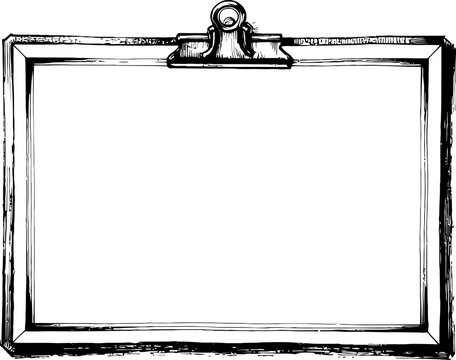 blank clipboard with metal clip isolated on white background office and school supplies