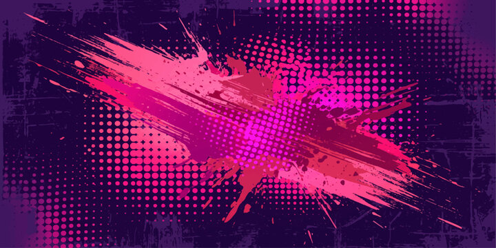 Abstract Grunge World Map Background with Halftone Dots Digital Global Technology Pattern Vector Illustration