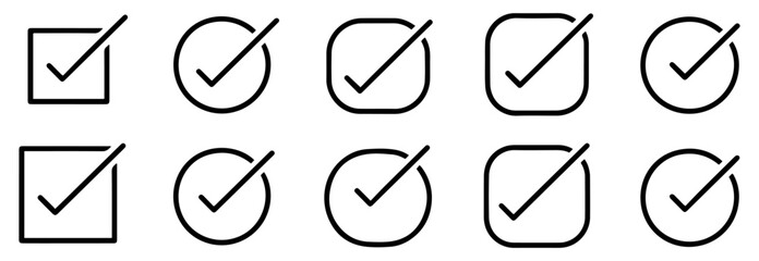 checkbox checkmark tick icon set © graphixecho