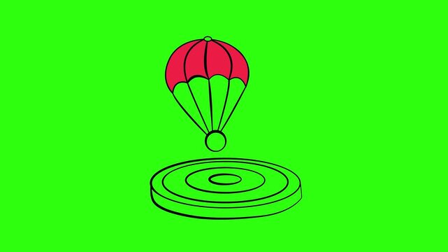 vector illustration of a flying balloon