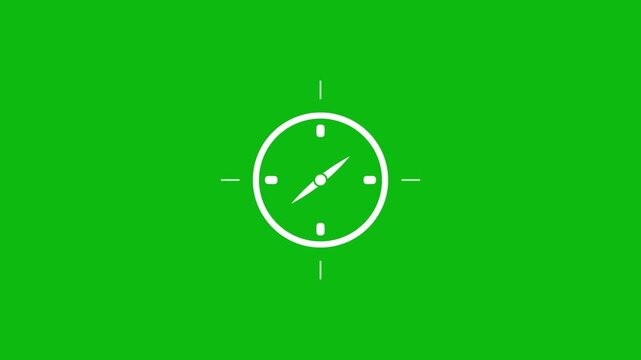 Compass icon animated.Direction illustration video animation.Gps road navigation silhouette map logo.Travel icon.Search route compass pin destination location, Motion graphics.