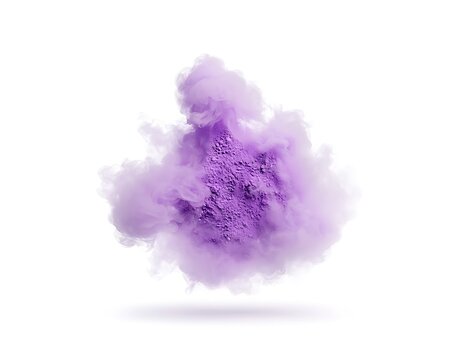 Soft purple smoke swirls in gentle motion.