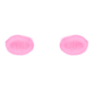Illustration icon of pink blush on cheeks resembling the effect of a shy, cute, adorable face in anime or cartoon style. Comics, stickers, T-shirts, mugs, banners, posters.
