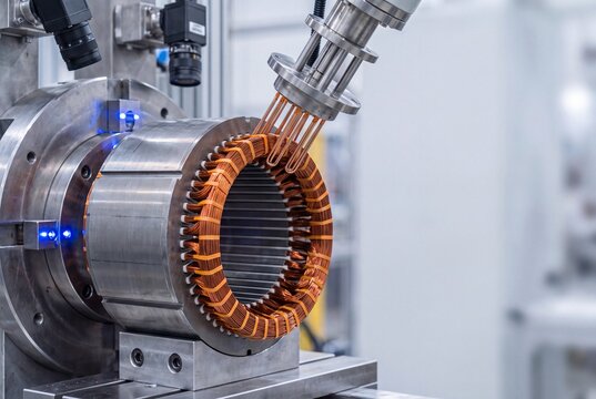 Automated Hairpin Winding Process for Electric Motor Stator