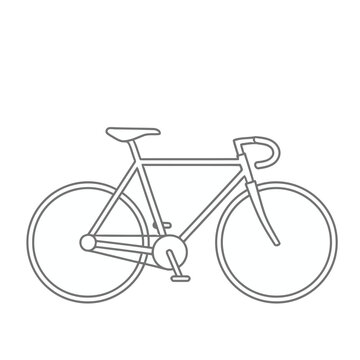 Line art bicycle