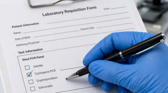 Laboratory Requisition Form for Cyclospora PCR Test
