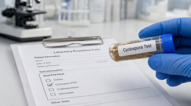 Cyclospora PCR Sample Tube with Laboratory Requisition Form