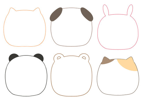 かわいい動物のフレームセット