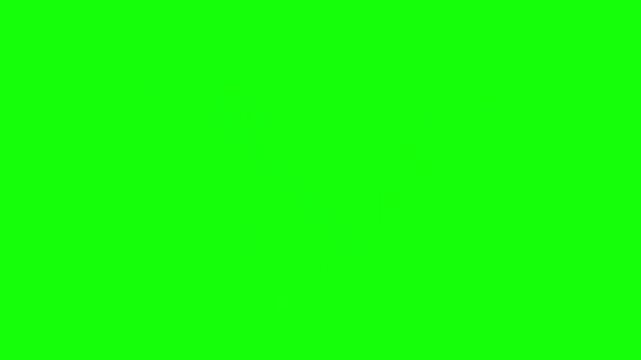 Set of funny animated emoji faces with various expressions isolated on green screen background