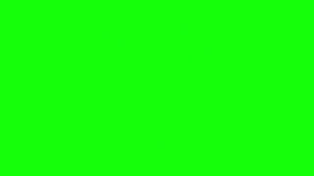 Simple and clean transition effects for video editing on a solid green chroma key background.