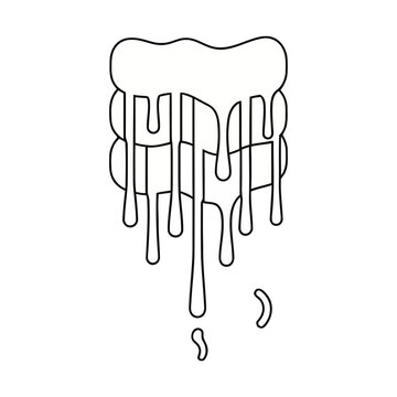 Dripping liquid outline