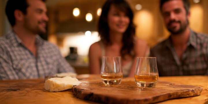 Whiskey Tasting with Friends and Cheese Pairing