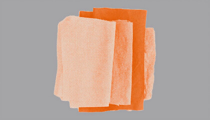 Obraz premium Abstract Coral Torn Paper Texture Bundle Isolated on Transparent Background for Collage, Scrapbook, Graphic Design, Posters, Social Media and Creative Projects.