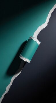 Dramatic torn paper reveal on gradient background concept for breakthrough discovery or hidden information